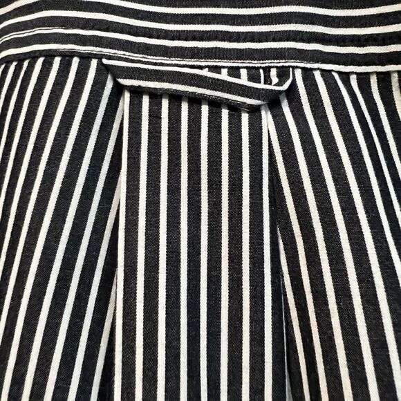 Chaps size L black and white striped button down shirt - Picture 5 of 10